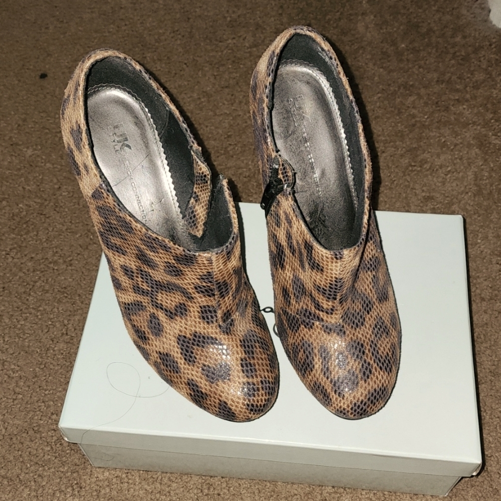 EUC Leopard style pattern heels.
